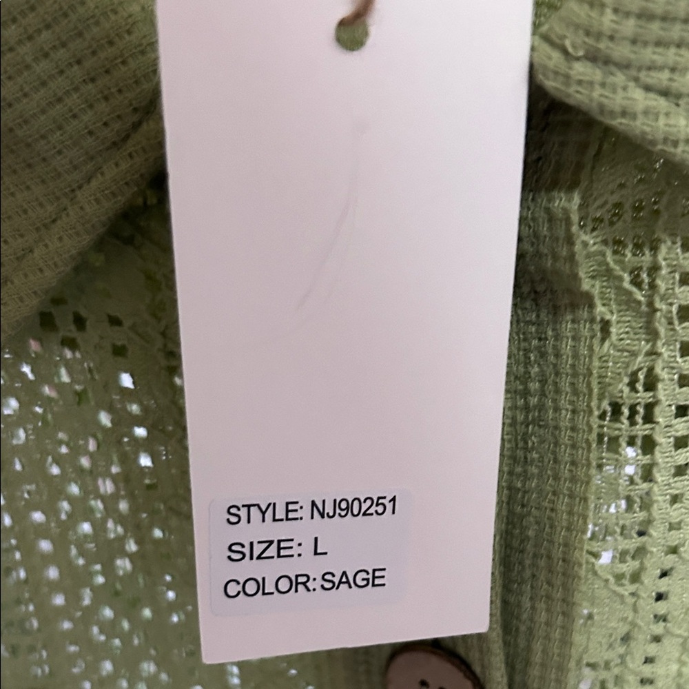 New In Sage Green Lace Jacket - Picture 5 of 5